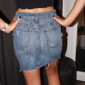 Old Navy Distressed Denim Skirt
